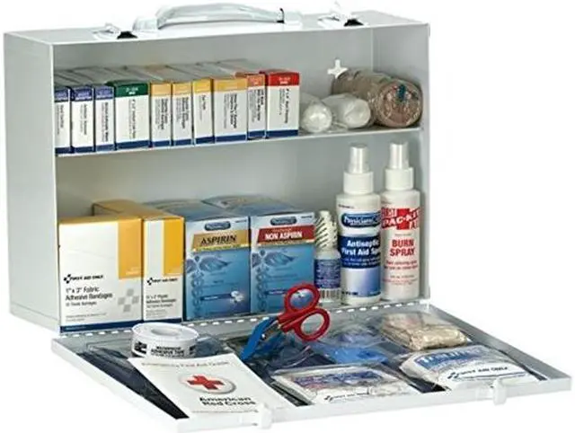 Main image of First Aid Only - 90576 - First Aid Kit, Cabinet, Metal Case Material, General Purpose, 150 People Served Per Kit