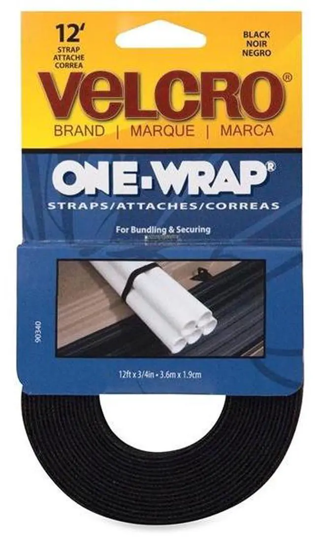 Alt view image 5 of 20 - VELCRO USA Inc VEK90340 Get A Grip Velcro - 0.75" x 12.00 ft. - Black