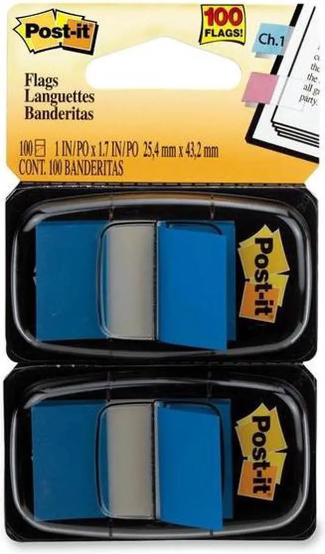 Alt view image 4 of 20 - Post-It Flags Standard Page Flags in Dispenser, Blue, 100 Flags/Dispenser 680BE2