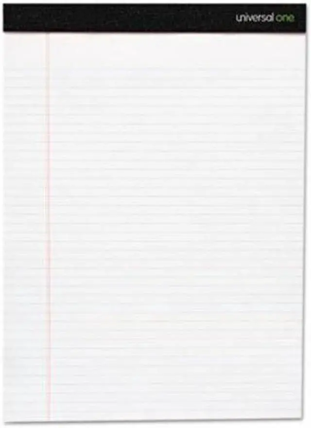 Alt view image 2 of 5 - Innovera UNV30730 Premium Ruled Writing Pads, White, 8.5 X 11.75, Legal/Wide, 50 Sheets, 12 Pads