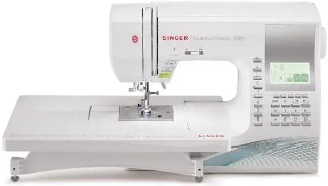 Alt view image 2 of 13 - Singer 9960 Quantum Stylist 600 Stitch Computerized Sewing Machine with Extension Table