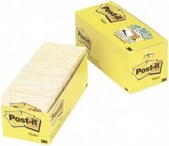 Alt view image 2 of 20 - 3M 65418CP Cabinet Pack  3 x 3  Canary Yellow  18 90-Sheet Pads Pack