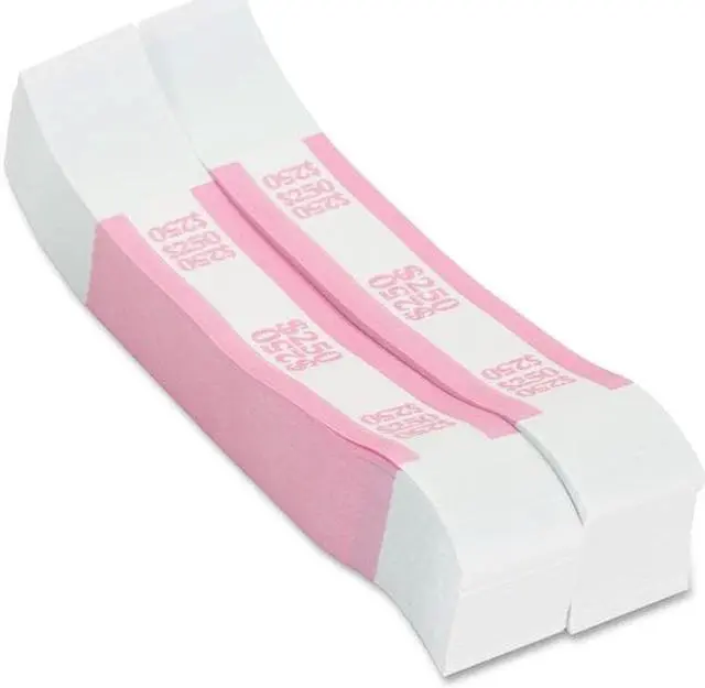 Alt view image 2 of 11 - Coin-Tainer Currency Straps Pink $250 in Dollar Bills 1000 Bands/Pack 400250