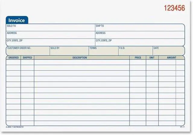 Alt view image 3 of 13 - Adams Carbonless Invoice Book