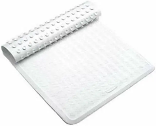 Alt view image 4 of 8 - Rubbermaid 1982726 Safti-Grip Latex-Free Vinyl Bath Mat, 16 X 28, White