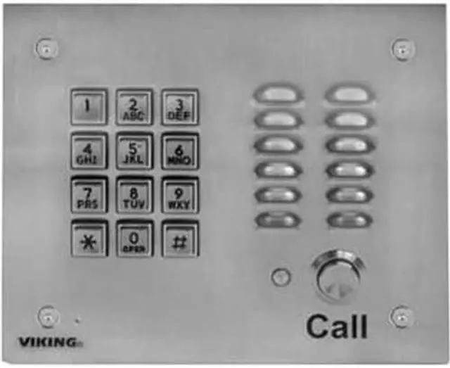 Alt view image 2 of 6 - Viking K-1700-3 Handsfree Phone with Key Pad - Stainless