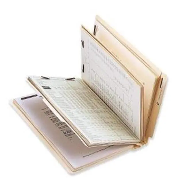 Alt view image 3 of 5 - Sparco Classificatn Folders w/Fasteners 2 Divider Ltr 10/BX Manila SP17254