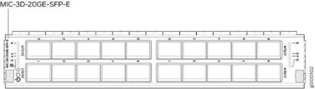 Alt view image 2 of 5 - Juniper MIC-3D-20GE-SFP-E MIC-3D-20GE-SFP-E Expansion Module