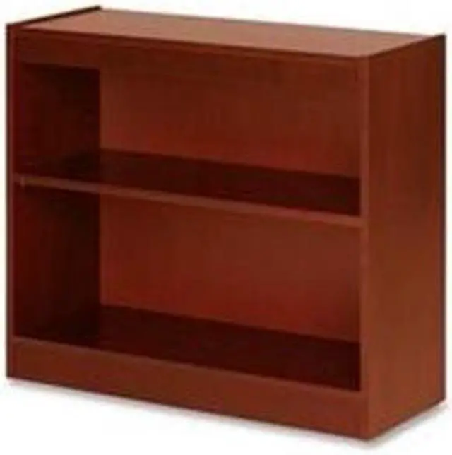 Alt view image 3 of 8 - Lorell 2 Shelf Panel Bookcase 36"x12"x30" Cherry 89050