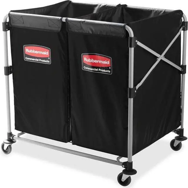 Alt view image 2 of 11 - Rubbermaid Commercial Collapsible X-Cart Steel 2 to 4 Bushel Cart 24 1/10w x 35