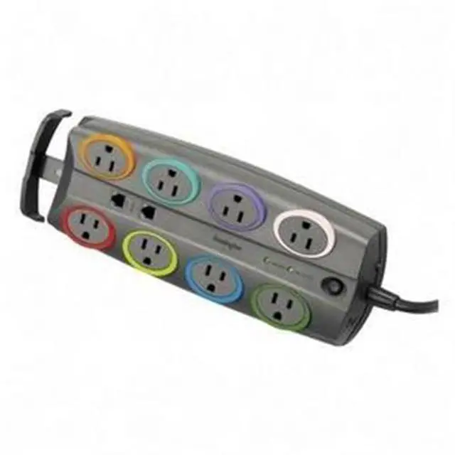 Alt view image 5 of 13 - SmartSockets Color-Coded Surge Protector 8 Outlets 8 ft Cord 3090 Joules