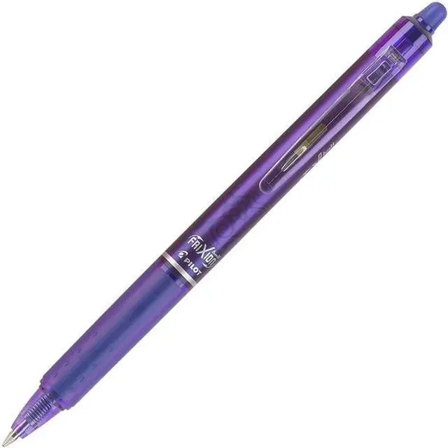 Alt view image 2 of 3 - FriXion 31455 Pilot FriXion Clicker Erasable Gel Pens, Fine Pen Point Type - 0.7 mm Pen Point Size - Needle Pen Point Style - Purple Gel-based Ink - 1Each