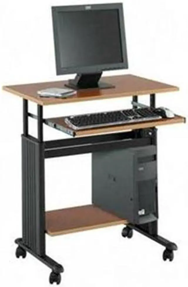 Alt view image 5 of 13 - Safco Adjustable Height Workstation 29-1/2 x 22d x 34h Cherry/Black 1925CY