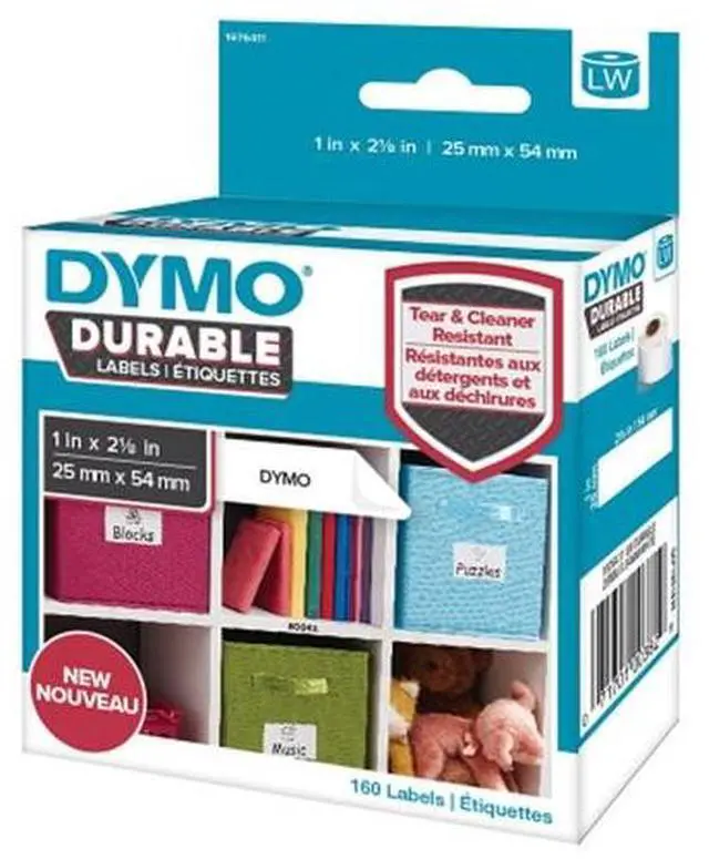 Alt view image 2 of 8 - Dymo 1976411 Lw Durable 1 Inch X 2-1/8 Inch (25 Mm X 54 Mm) White Poly, 160 Labels