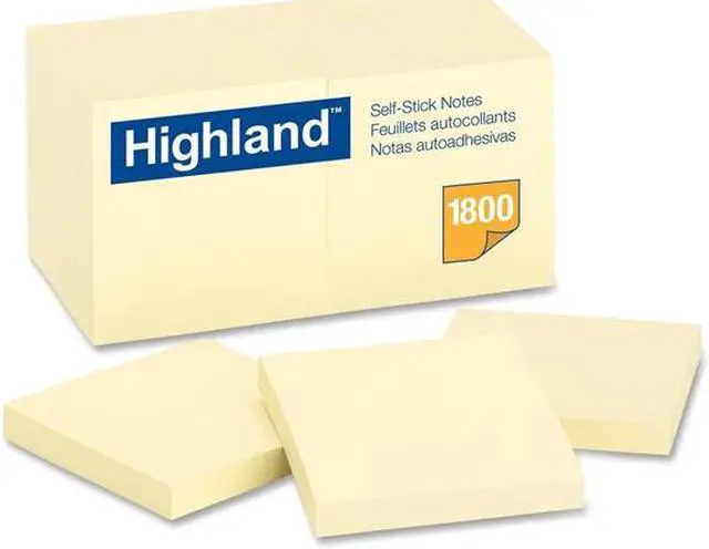 Main image of 3M 654918PK NOTE,3X3, 18 PK,YW
