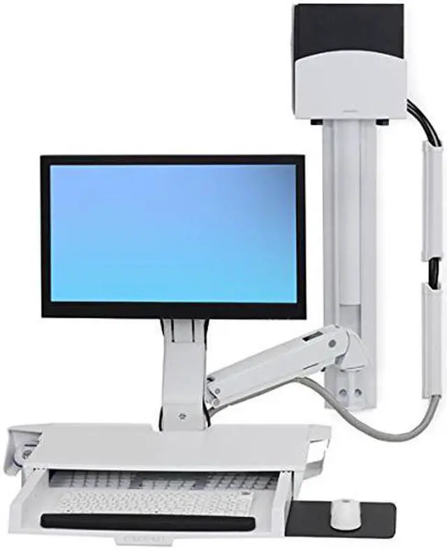 Alt view image 2 of 13 - Ergotron StyleView Sit Stand Combo 18 Lbs. Max Monitor White 45-272-216