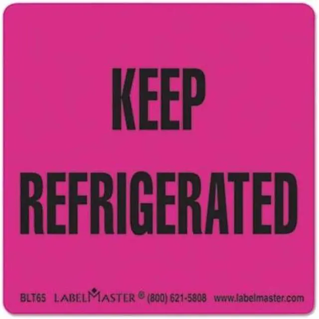 Main image of LabelMaster BLT65 Warehouse Self-Adhesive Label, 3 X 3, Keep Refrigerated, 500/Roll