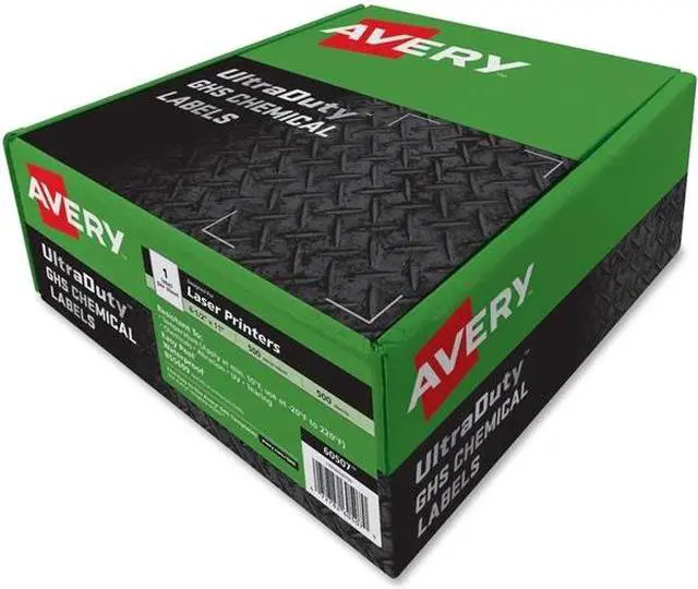 Alt view image 2 of 17 - Avery Dennison - 7278260507 - Full-Sheet UltraDuty GHS Chemical Labels, Laser, 8 1/2 x 11, White, 500/Box