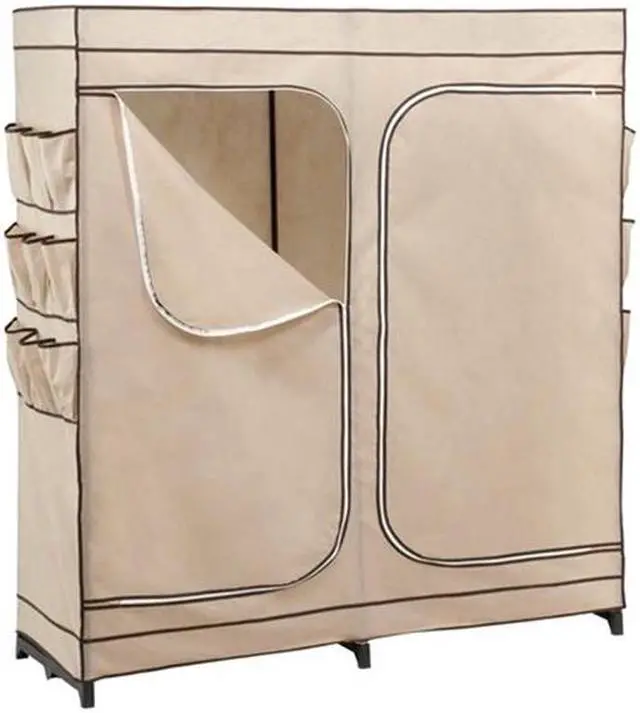 Alt view image 7 of 14 - Honey Can Do 60In Double Door Storage Closet With Shoe Organizer - WRD-01272