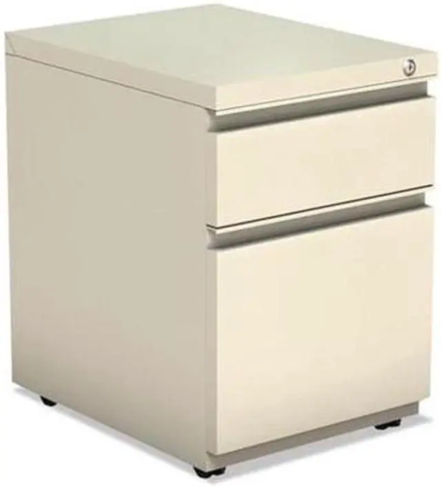 Main image of Alera - PBBFPY - Two-Drawer Metal Pedestal Box File w/Full Length Pull, 14 7/8w x 19 1/8d, Putty