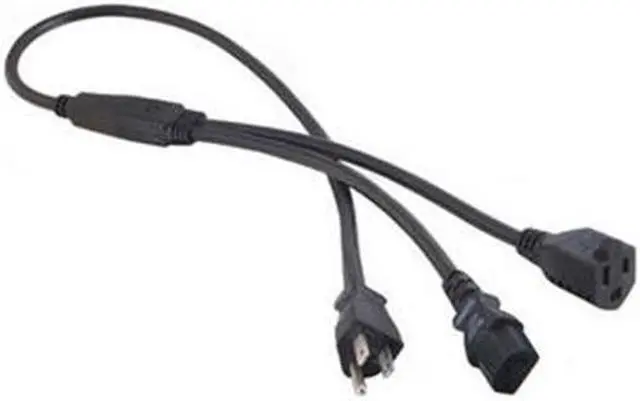 Alt view image 2 of 9 - 3FT 16 AWG 1-TO-2 POWER CORD SPLITTER (NEMA 5-15P