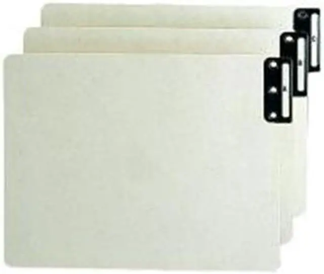 Alt view image 6 of 11 - Smead End Tab Guide Vertical A-Z/ST Letter Gray/Green 61676