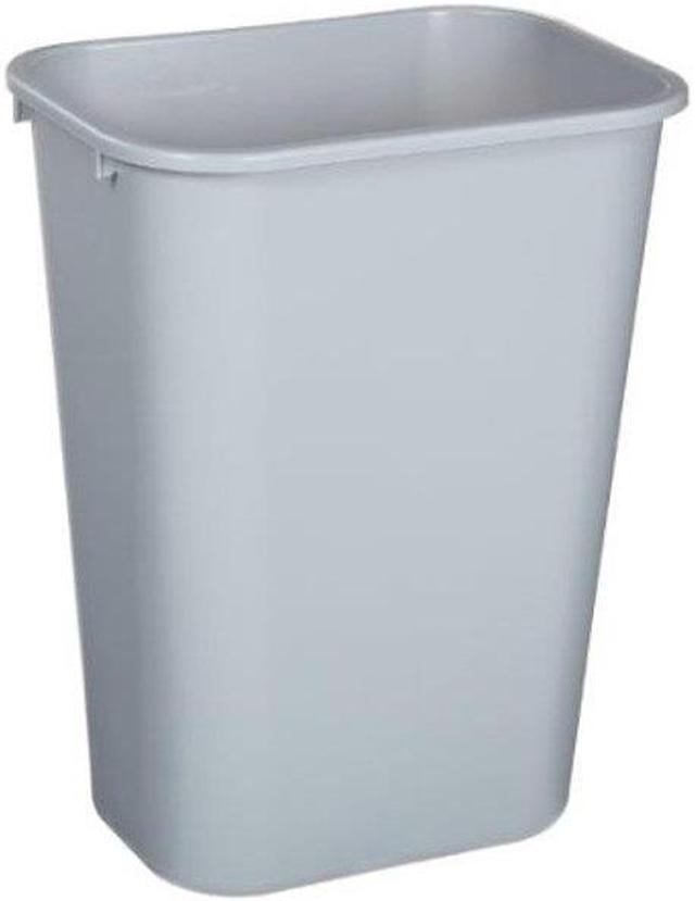 RUBBERMAID COMMERCIAL FG295700GRAY 10 gal. LLDPE Rectangular Trash