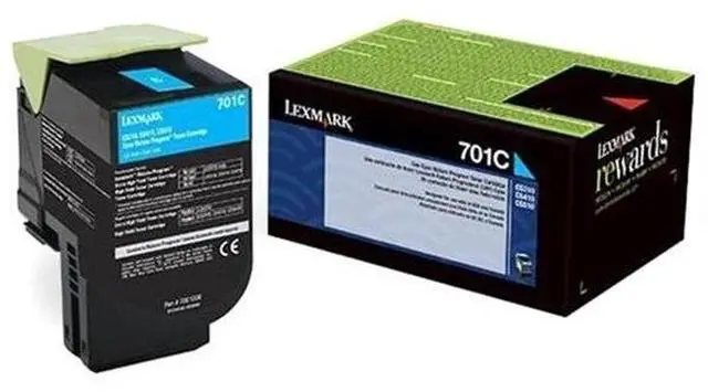 Alt view image 3 of 11 - Lexmark 70C00CG TAA Return Program Toner Cartridge - Cyan