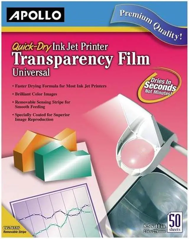 Alt view image 3 of 14 - Apollo VCG7033S Apollo Quick Dry Universal Ink Jet Printer Film