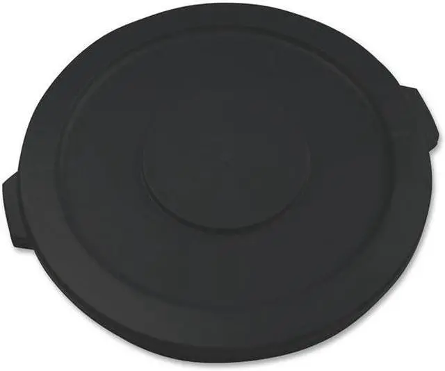 Main image of RUBBERMAID 1867532 Brute Trash Can Top,Flat,Snap-On Closure,Black