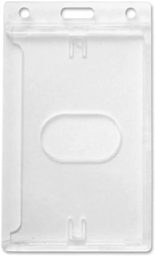 Main image of SICURIX Rigid PC ID Badge Dispensers with Thumb Slot - Vertical - Support 2.50" x 3.50" Media - Vertical - Polycarbonate - 25 / Pack - Clear