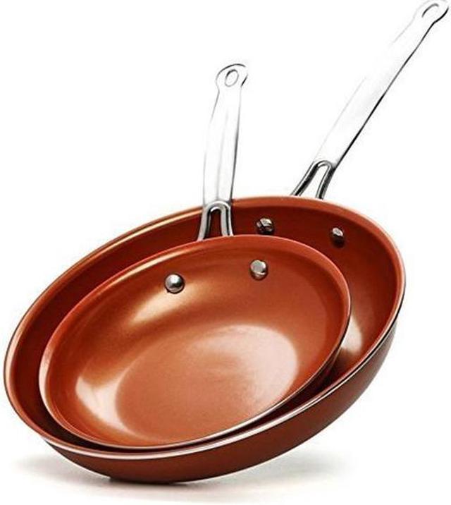 Brentwood Induction Copper Frying Pan with Non-Stick Ceramic