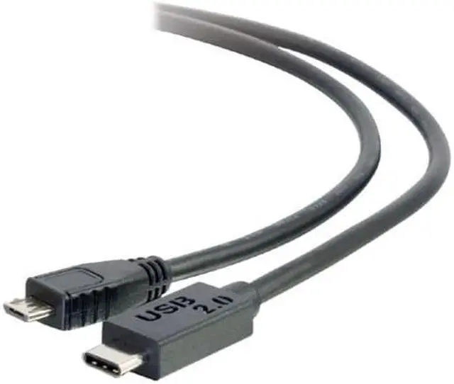 Alt view image 5 of 13 - C2G 28850 USB 2.0 USB-C to USB Micro-B Cable M/M for Phones, Laptops, Tablets, Chromebook Pixel, Samsung Galaxy TabPro S, LG G6, Apple MacBook, Black (3 Feet, 0.91 Meters)