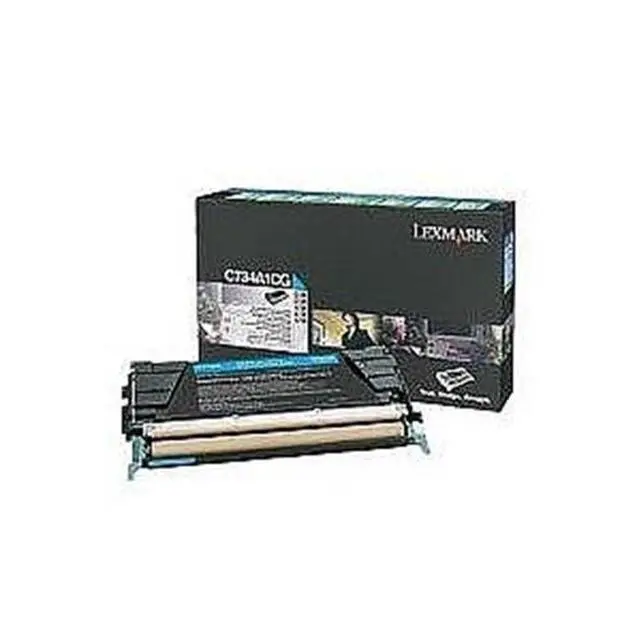 Alt view image 2 of 11 - Lexmark C734A4CG Return Program Toner Cartridge - Cyan