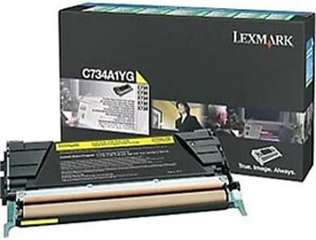 Alt view image 2 of 13 - Lexmark C734A4YG Return Program Toner Cartridge - Yellow