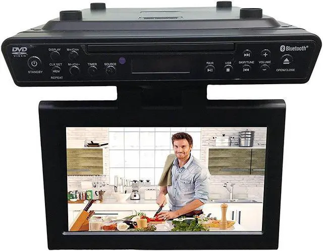 Main image of Sylvania SKCR2706BT 10.2" Under Cabinet Kitchen TV with Built in DVD Player