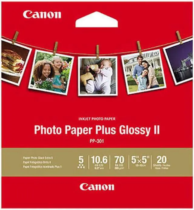 Alt view image 2 of 6 - Canon Photo Paper Plus II Glossy Surface Gloss Inkjet Photo Paper, 20 Sheets