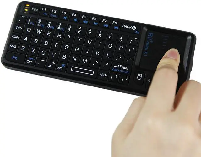 Alt view image 4 of 7 - Rii mini X1 Handheld 2.4G Wireless Keyboard Touchpad Mouse for PC Notebook Smart TV