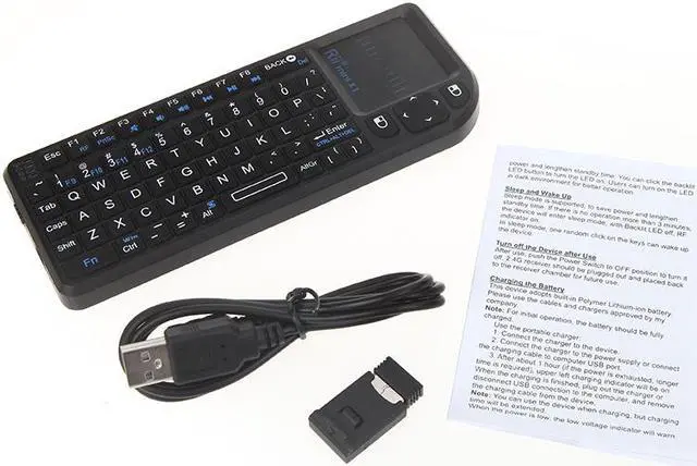 Alt view image 5 of 7 - Rii mini X1 Handheld 2.4G Wireless Keyboard Touchpad Mouse for PC Notebook Smart TV
