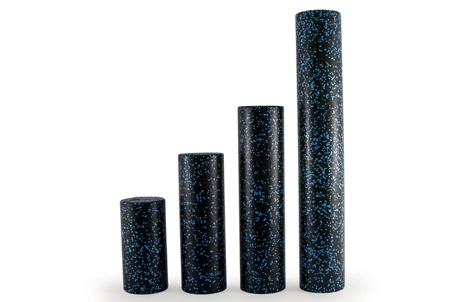 Alt view image 4 of 7 - ProSource High Density Speckled Black Foam Rollers, 36 for Myofascial Release, Pilates, Trigger Point Massage and Muscle Therapy, Black/Blue