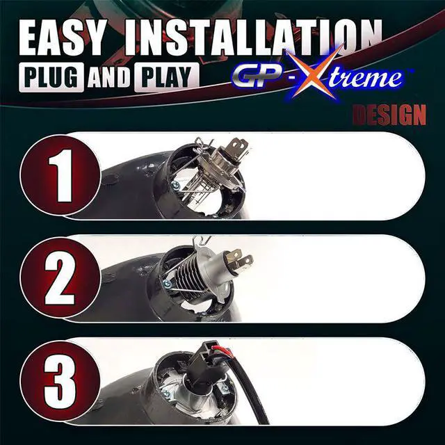 Alt view image 5 of 7 - GP-Xtreme Seal Beam Headlight 7" H6014 Led H4 8000 Lumen 4 LED 30W Chip GP-H4-HL-LED+137