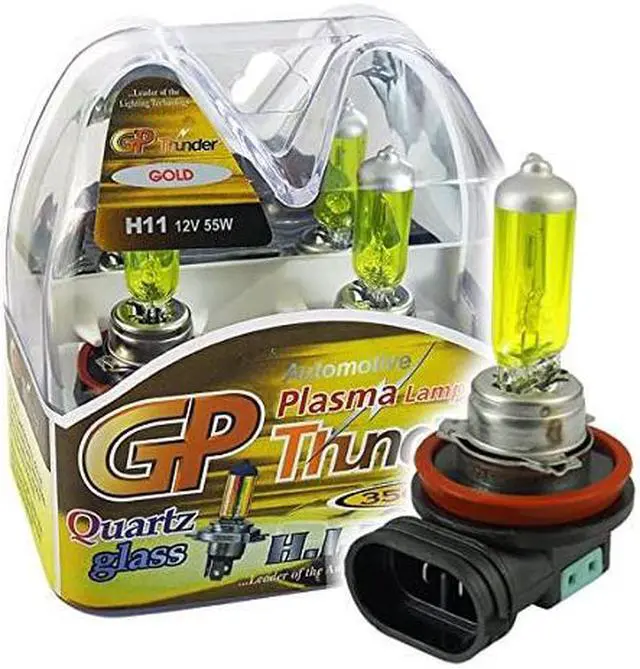 Main image of GP THUNDER Authentic 3500K H11 55W Golden Yellow High Performance Halogen Light Bulbs Low Fog Light High Beam - Low Beam SGP35KH11