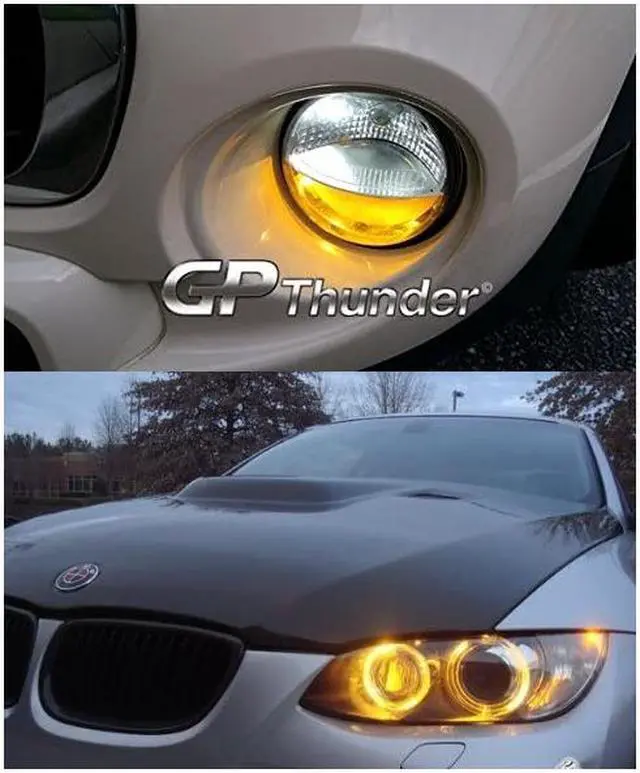 Alt view image 4 of 5 - GP THUNDER 3500K 9005 HB3 65W Golden Yellow Light Bulbs Fog Light High Beam Compatible Honda Lexus Toyota SGP35K-05