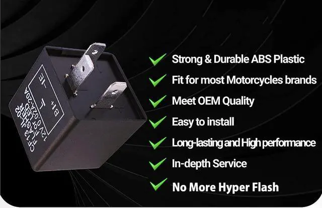 Alt view image 2 of 2 - GP XTREME CF-13 CF13 JL-02 EP34 3-Pin LED Electronic Flasher Relay Fixes Car Turn Signal and Hazard Warn Hyper Blink Flash or No Flashing