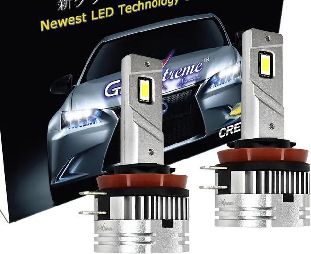 Main image of GP-XTREME H11b Super White 6000K LED Headlamp Light Bulbs High and Low Beam Compatible for KIA Borrego Optima Sedona Hyundai 6000 Lumen Plug and Play Halogen Replacement Compact Fan Less