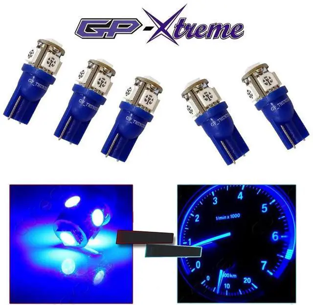 Main image of AUTO LED 194 168 miniature T10 194 168 3288-K LED Bulb, Replacement, T3 Wedge, Blue, 5 Pack