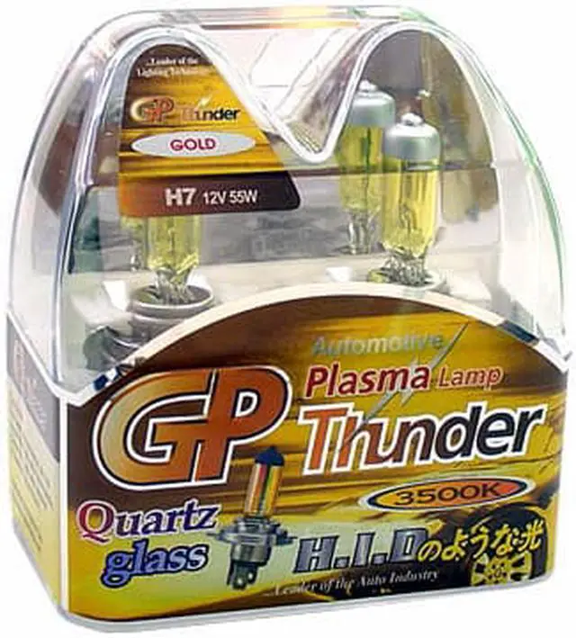 Main image of Authentic GP Thunder H7 55W 3500k JDM Golden Yellow for Headlight/Foglights/Daytime Running lights SGP35K-H7 (made in Korea) Pair