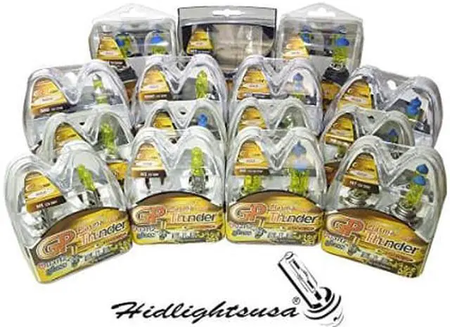 Alt view image 3 of 6 - Authentic GP Thunder™ 3500K 9006 HB4 55W JDM True Golden Yellow Light Bulbs for Fog Light -High Beam - Low Beam BMW AUDI HONDA LEXUS SGP35K-06