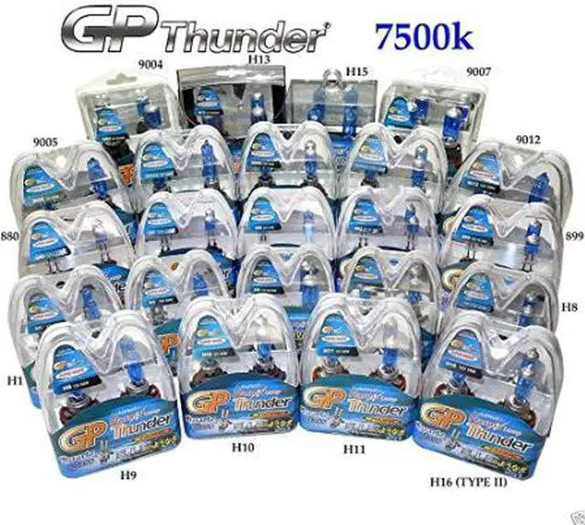 Alt view image 5 of 5 - Authentic GP Thunder 7500K H11B Xenon White Light Bulbs Headlamp Low Beam for KIA Borrego Optima Sedona SGP75K-H11B
