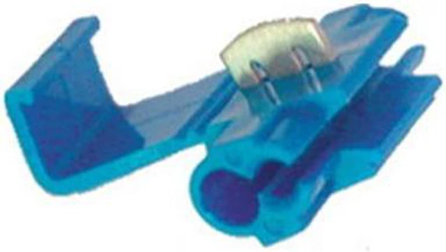 Main image of NEW XSCORPION QS1614B BLUE QUICK SPLICE TOP CONNECTORS 14 - 16 GAUGE 50 PER BAG